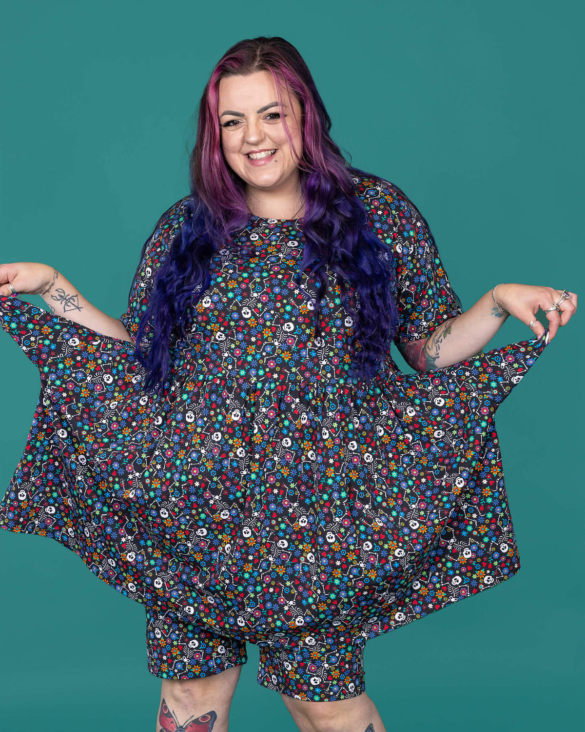 Boogie Bones Oversized Smock Dress - Run & Fly