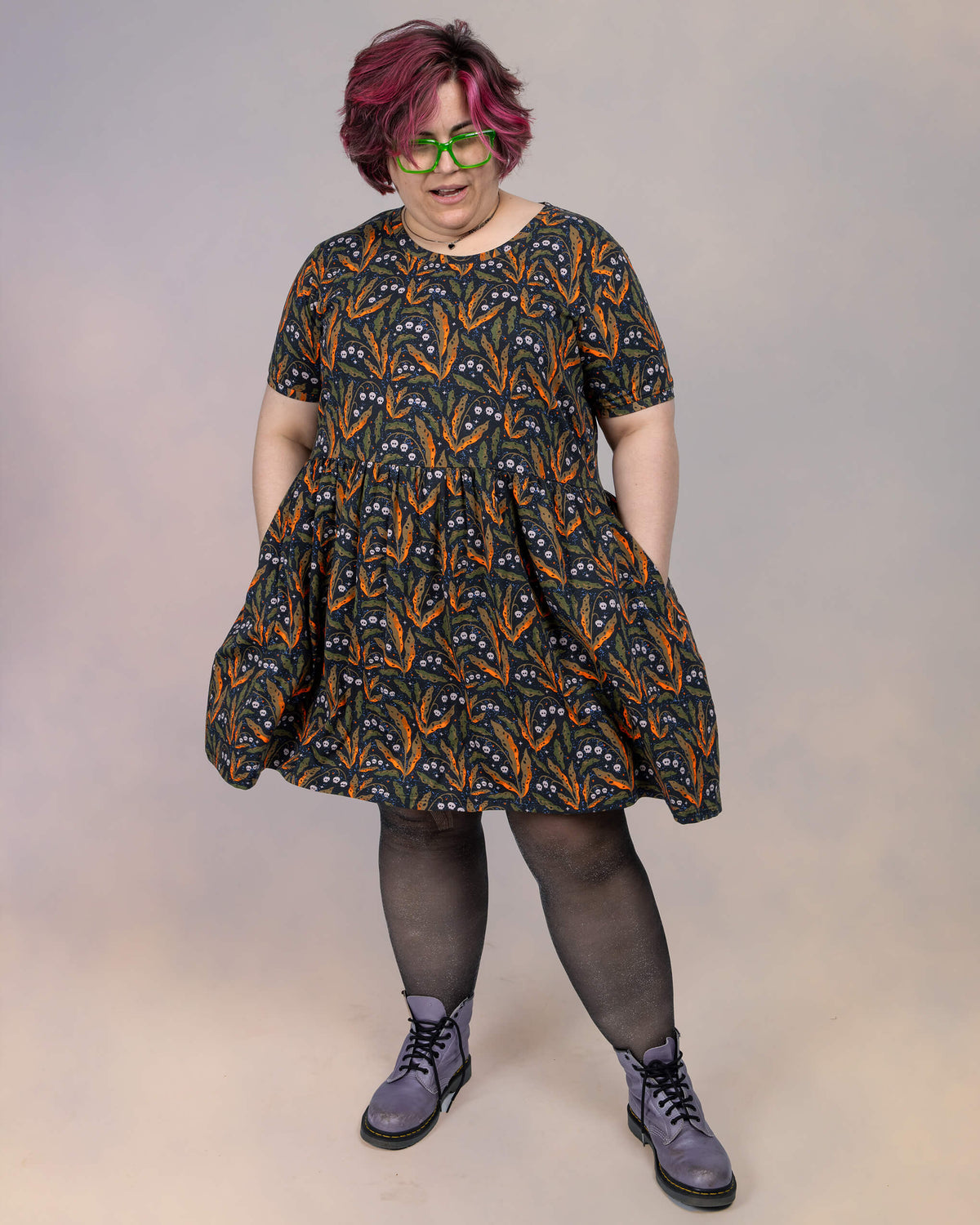 Poison and Plants Oversized Smock Dress - Run & Fly