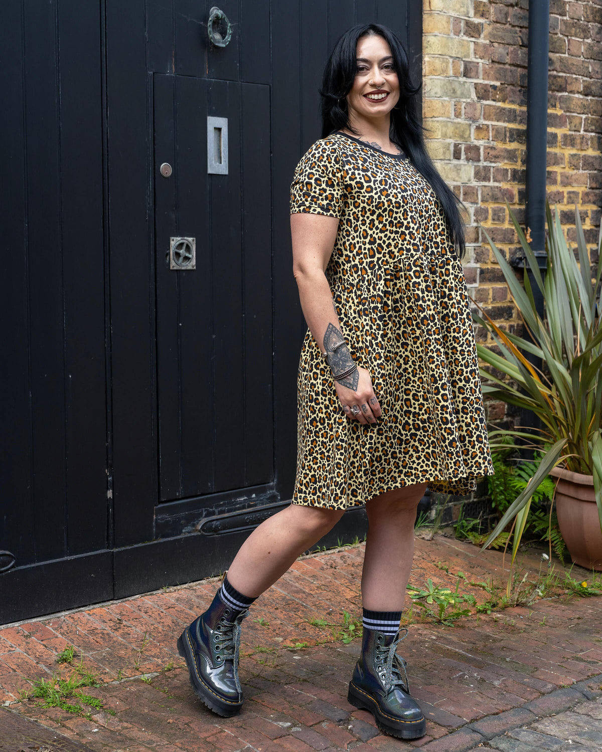 Classic Leopard Stretch Smock Dress - Rebel Romance