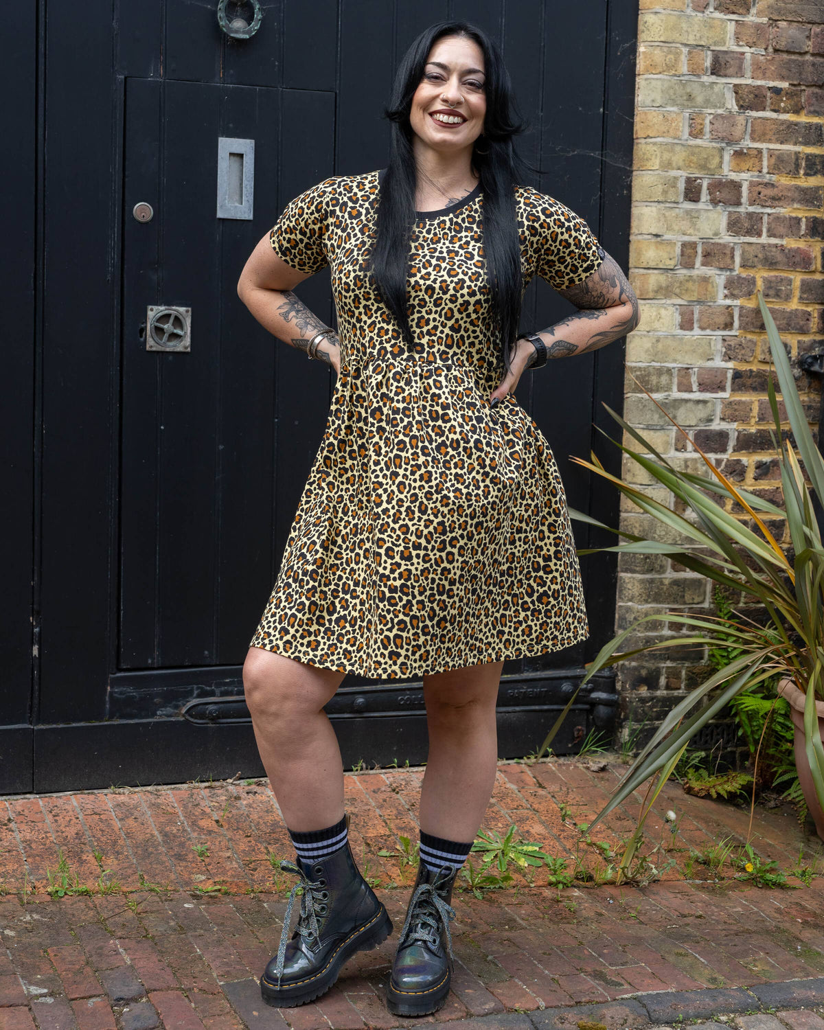 Classic Leopard Stretch Smock Dress - Rebel Romance