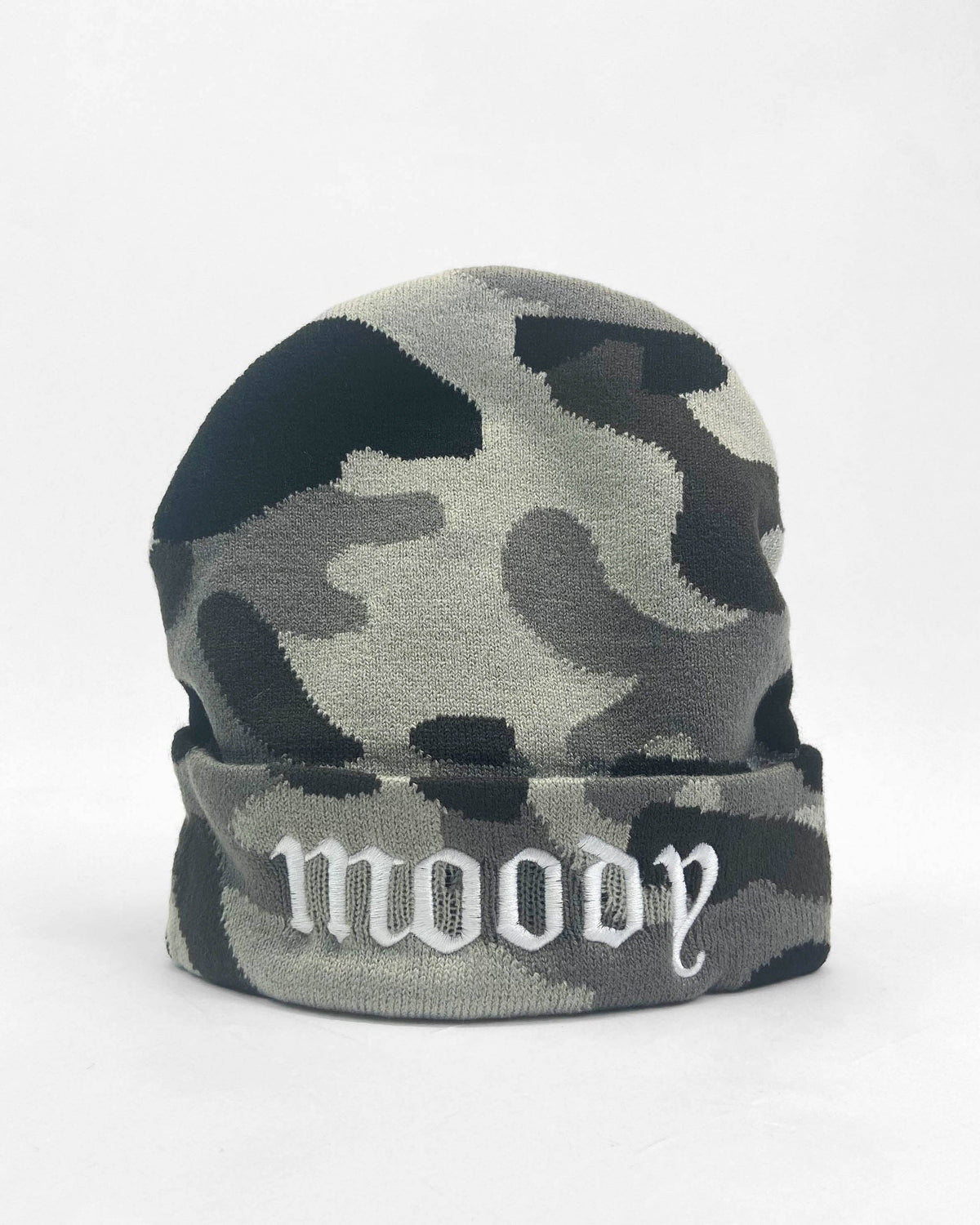 Moody Embroidered Camouflage Beanie