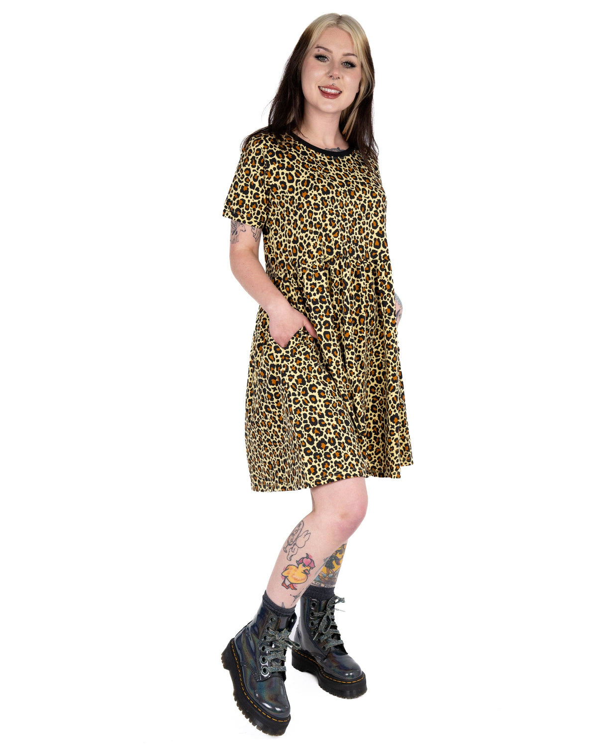 Classic Leopard Stretch Smock Dress - Rebel Romance