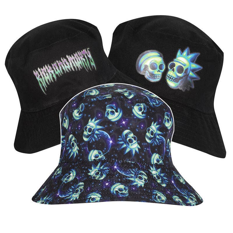 Rick And Morty - Neon Skull - Bucket Hat