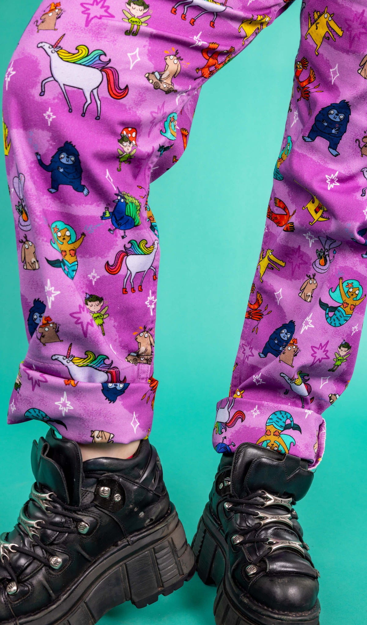 Happiness Enchanters Word Spells Stretch Twill Dungarees - Run & Fly