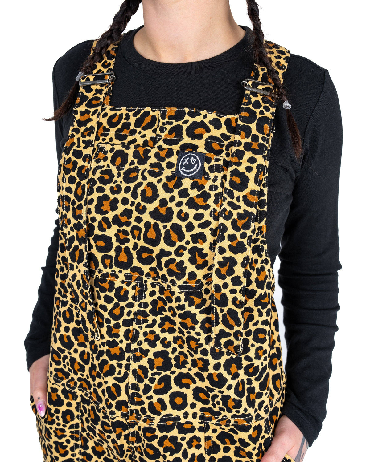 Classic Leopard Stretch Dungarees - Rebel Romance