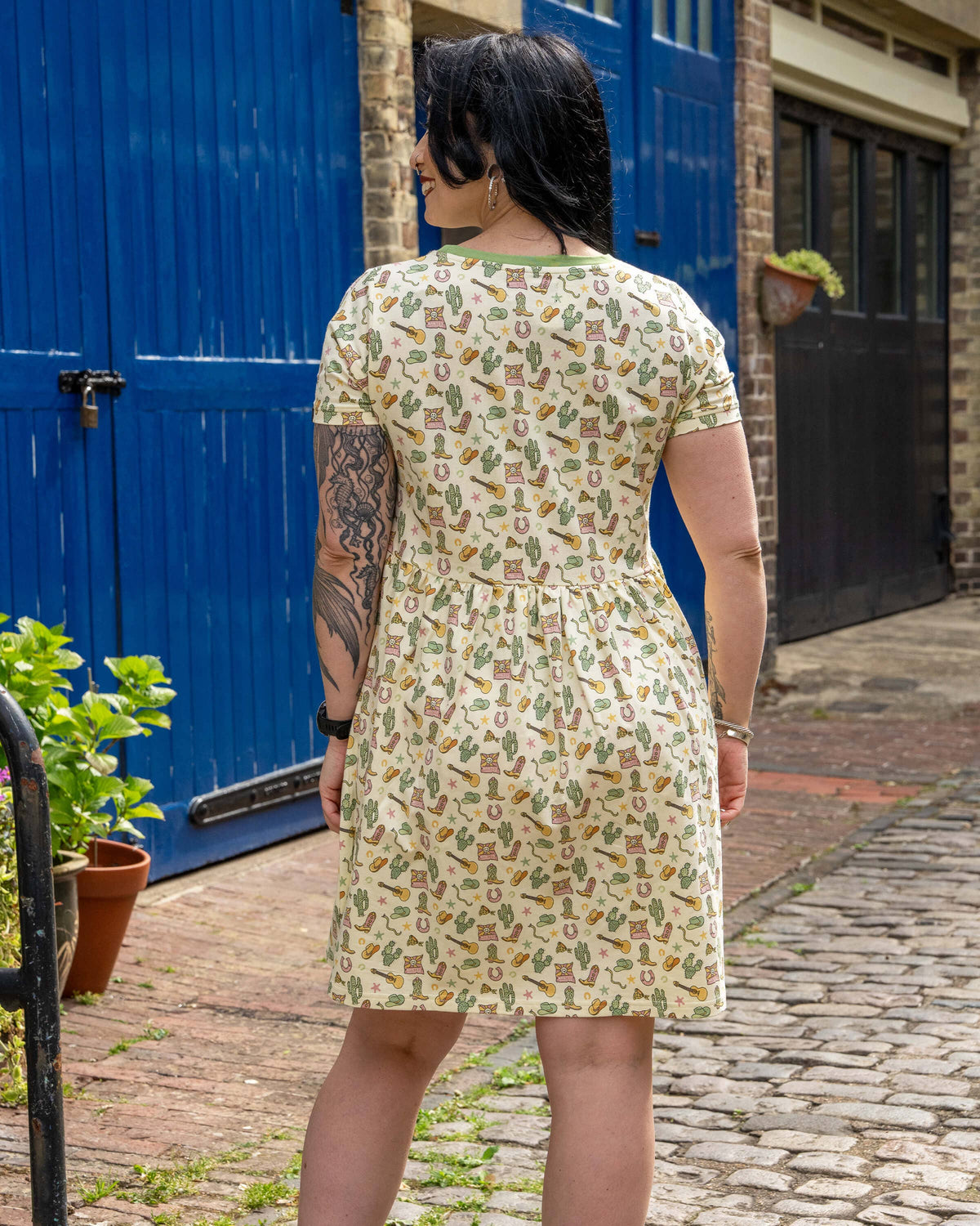 Rebel Romance x Yasmin Cousins Cowboy Stretch Smock Dress