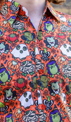 Halloween: Party Frogs Short Sleeve Shirt - Run & Fly