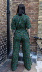 Forest Green Paisley Jumpsuit - Run & Fly