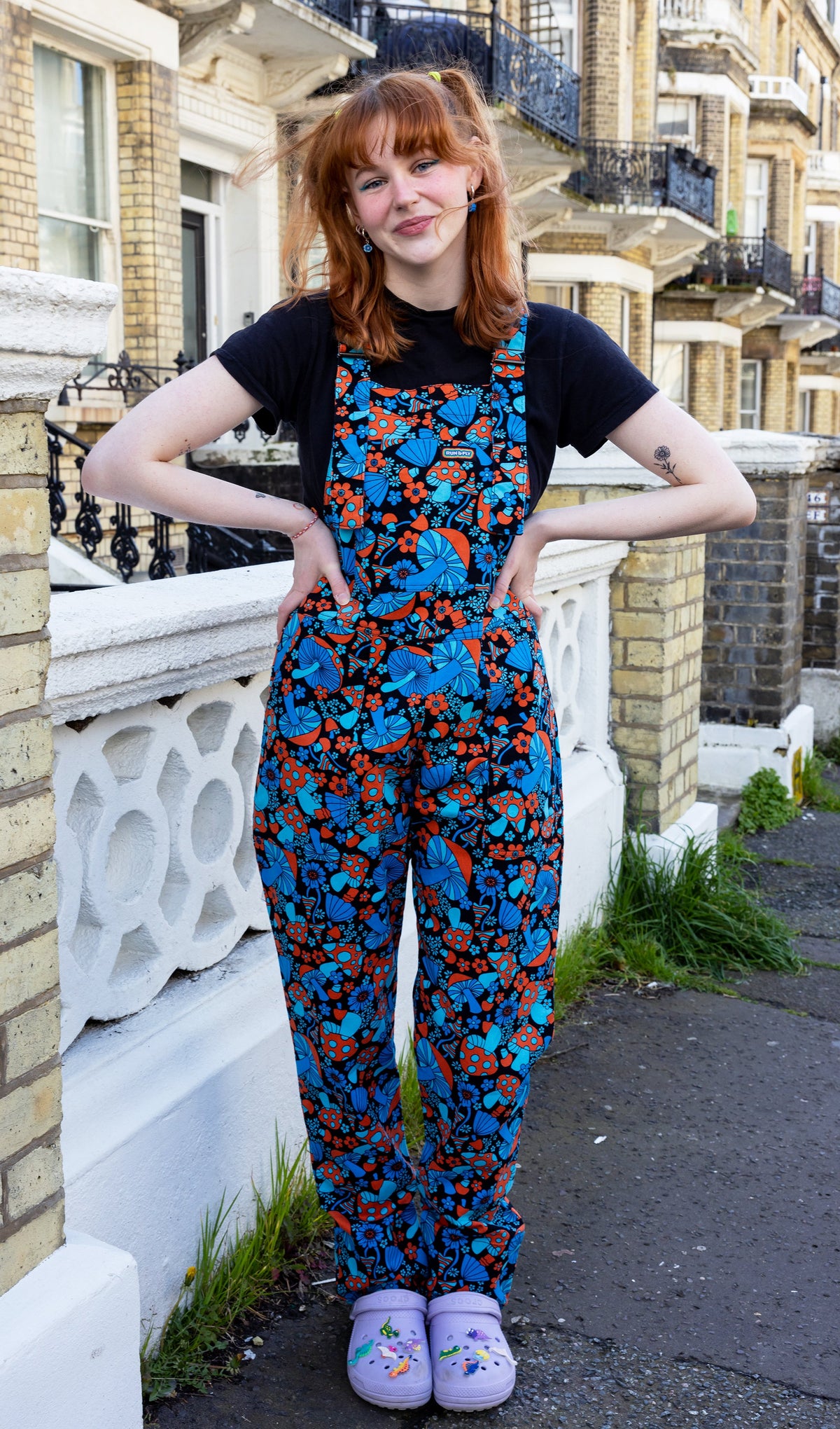 Magic Mushroom Twill Dungarees - Run & Fly [Last Available]