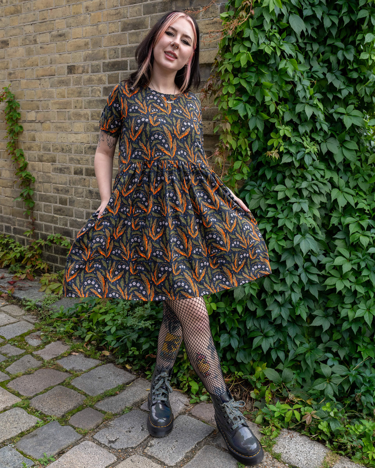 Poison and Plants Oversized Smock Dress - Run & Fly