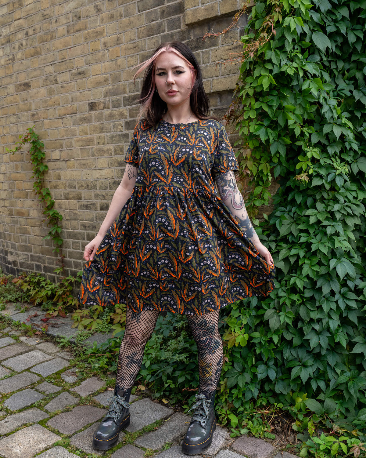 Poison and Plants Oversized Smock Dress - Run & Fly