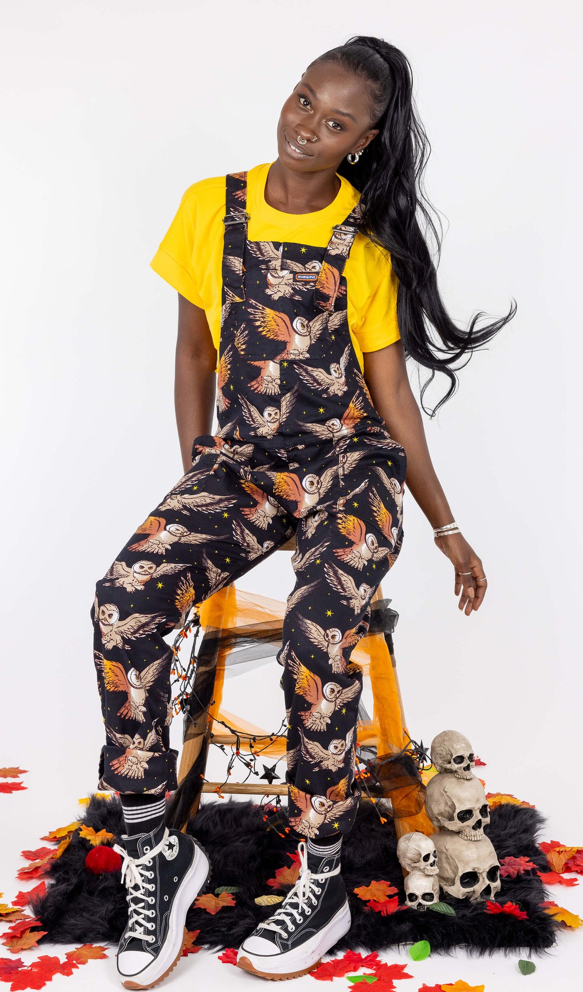 What A Hoot Owl Stretch Twill Dungarees - Run & Fly