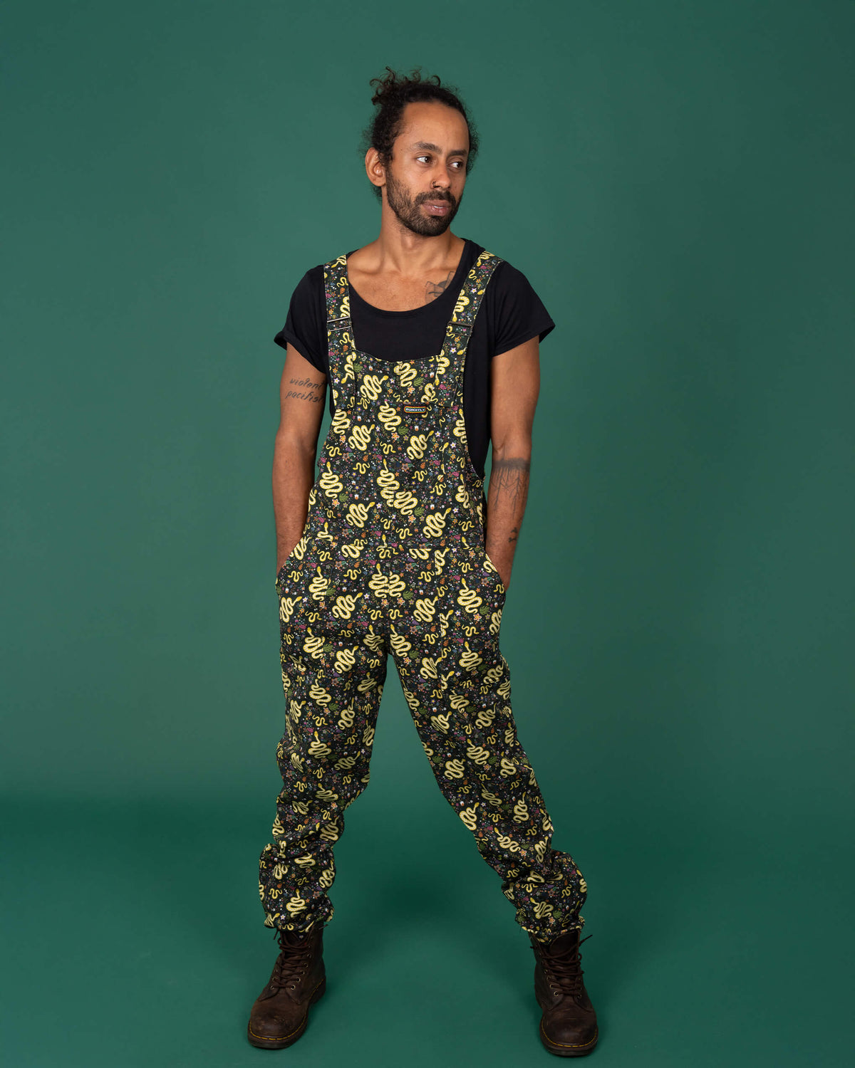 Serpent Garden Snakes Stretch Twill Dungarees - Run & Fly
