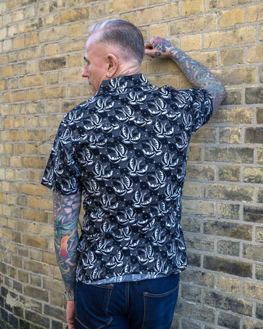 Checkerboard Swallow Sleeve Shirt - Run & Fly