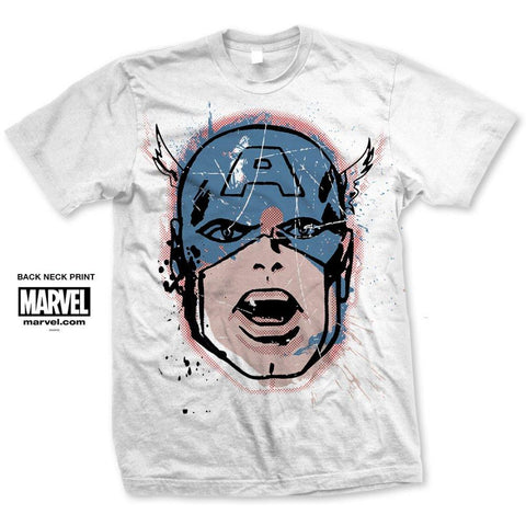 Captain America Big Head Distressed T-Shirt (Last Available)