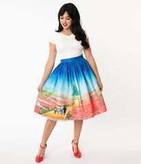 Wizard of Oz Yellow Brick Road Gellar Swing Skirt  - Unique Vintage