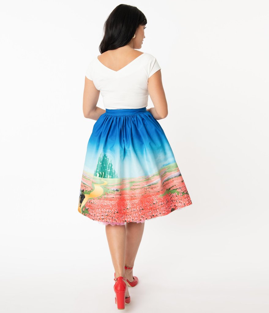 Wizard of Oz Yellow Brick Road Gellar Swing Skirt  - Unique Vintage