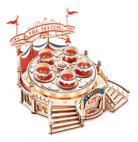 Electro-Mechanical Wooden Puzzle: Tilt-A-Whirl - Hands Craft