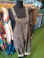 Leopard Twill Dungarees - Run & Fly