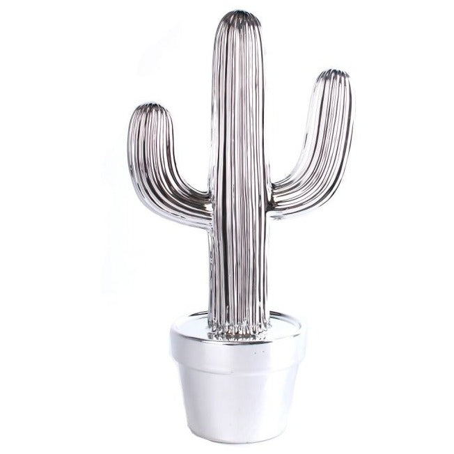 Silver Cactus Ornament