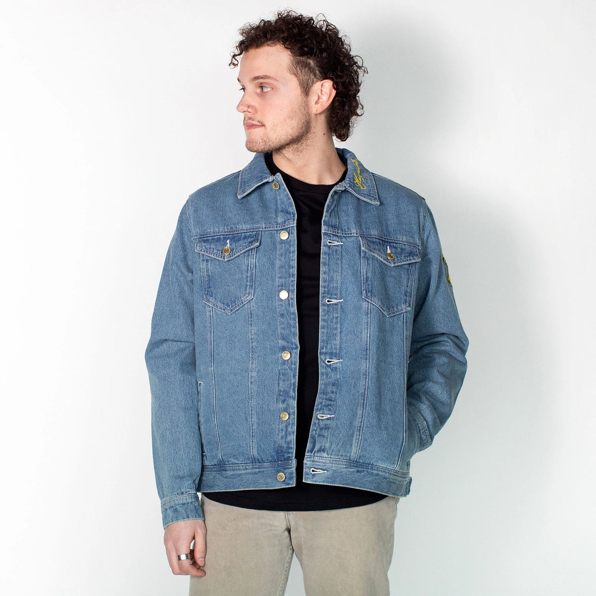 Harry Potter Hogwarts Embroidered Denim Jacket - Cakeworthy