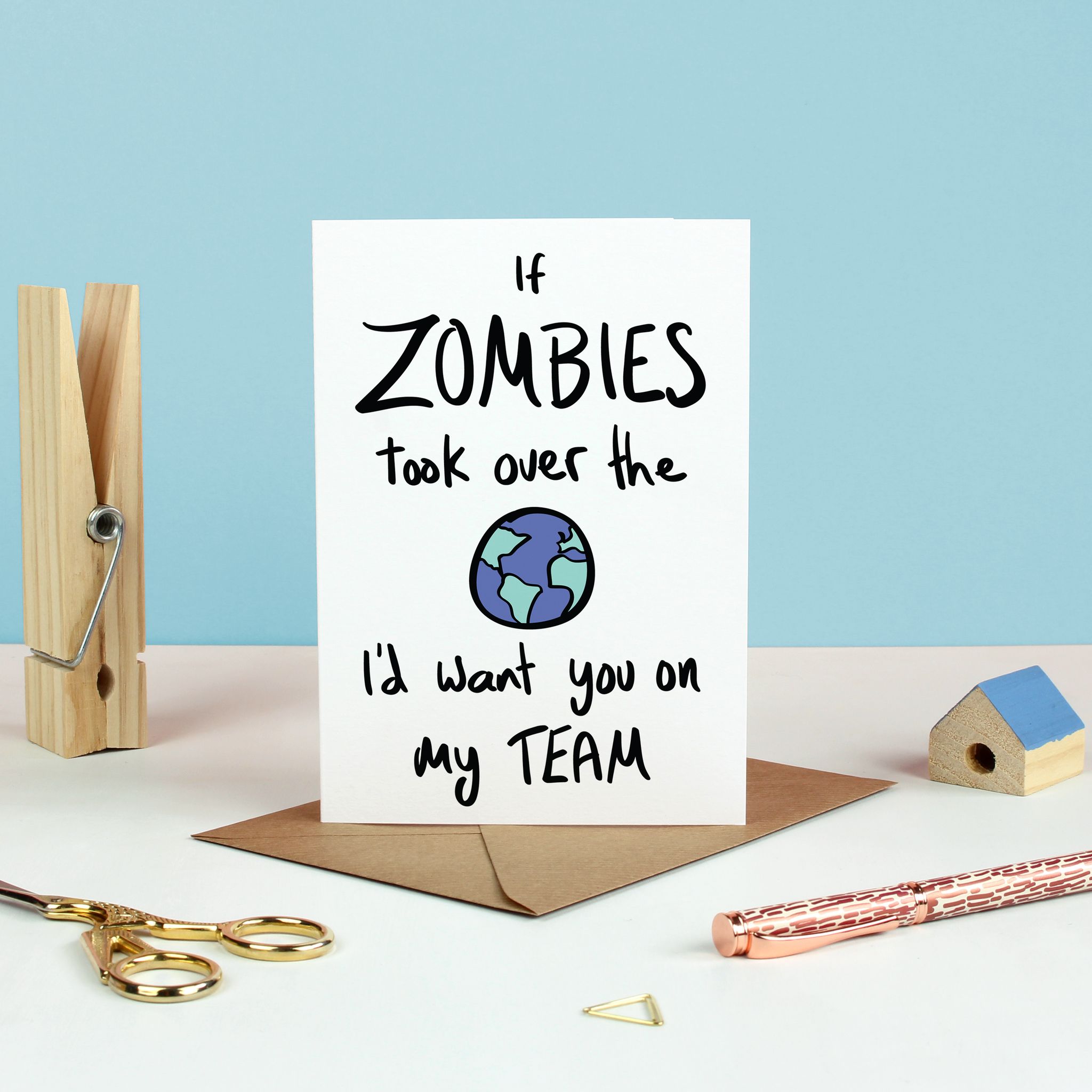 If Zombies Attack Greetings Card - Ink Bandit
