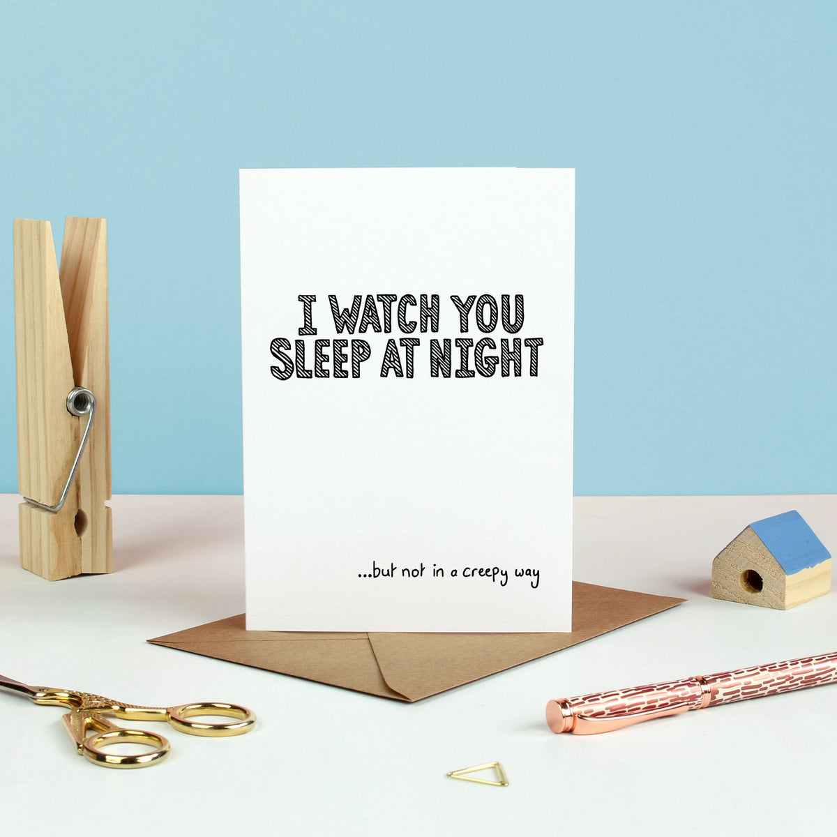 I Watch You Sleep Greetings Card - Ink Bandit