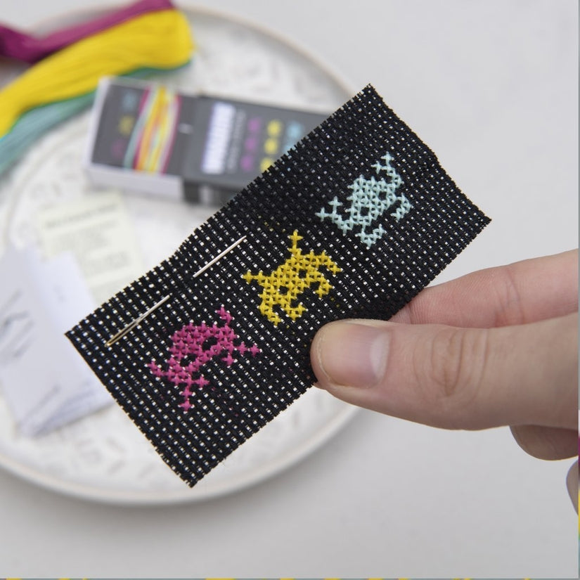 Invaders Mini Cross Stitch Kit In A Matchbox - Marvling Bros