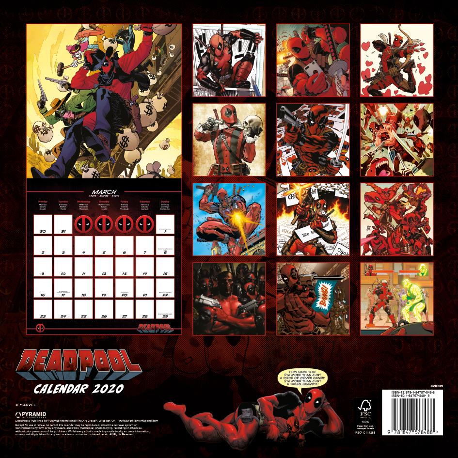 Deadpool 2020 Calendar