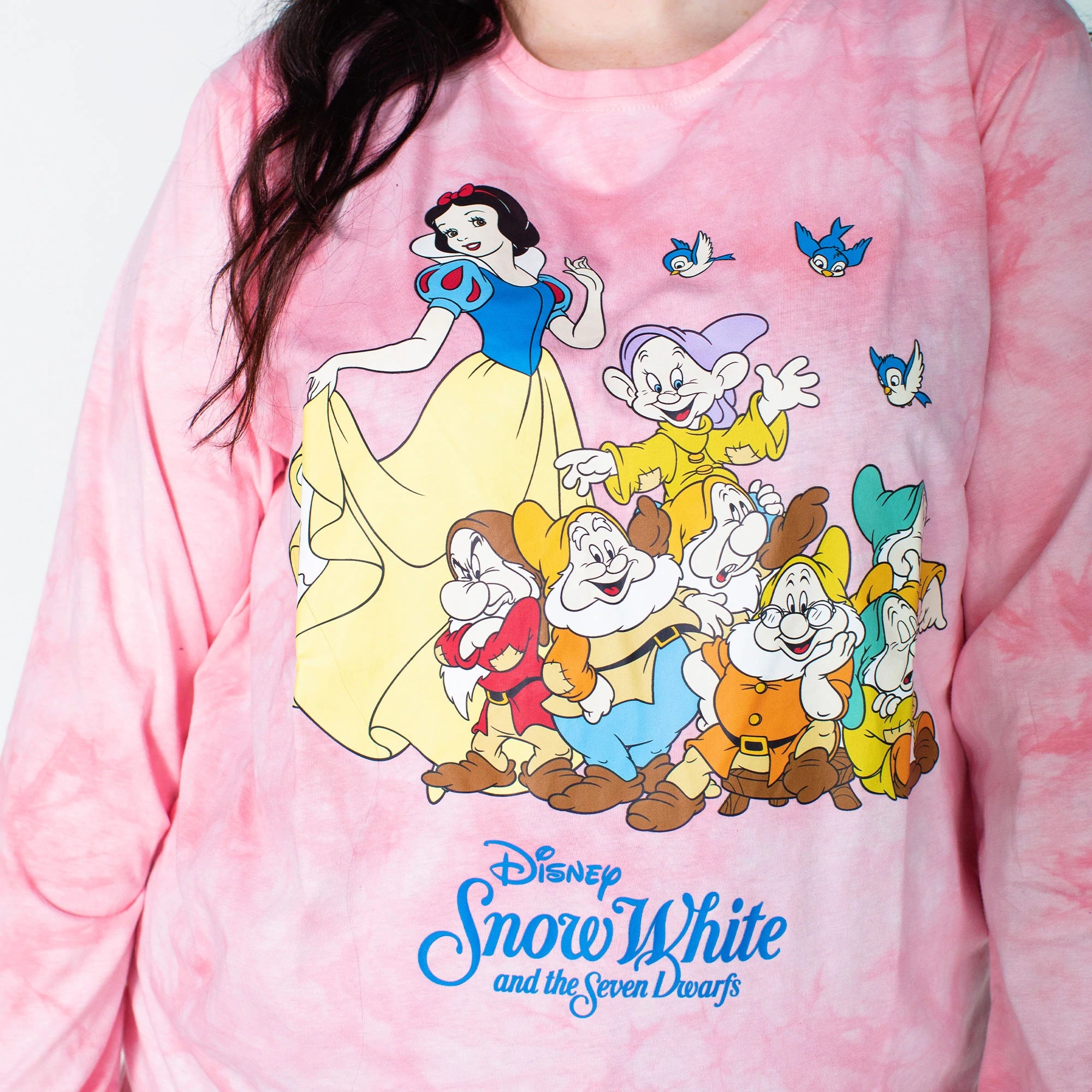 Snow White and the Seven Dwarves Tie Dye Long Sleeve T-Shirt - Cakeworthy