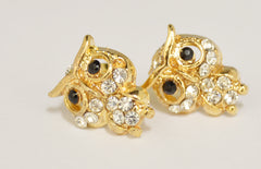 Cute Owl Gem Stud Earrings
