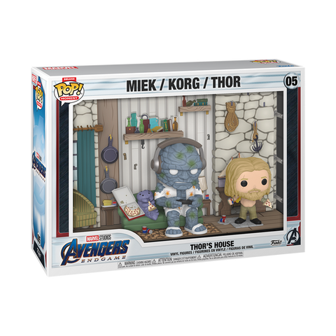 Thor's House Avengers Endgame Movie Moments With Korg & Miek Pop Vinyl
