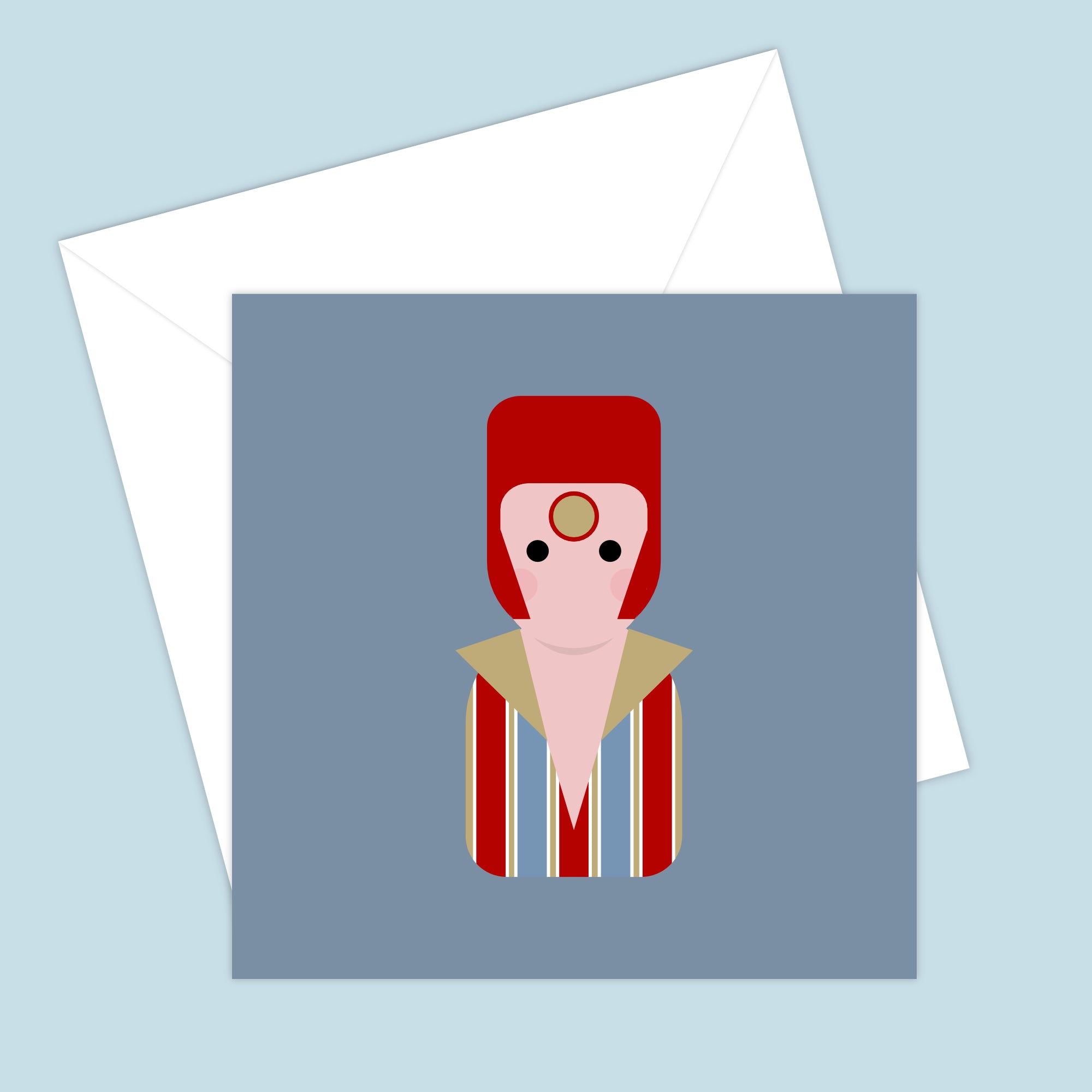 David Bowie/ Ziggy Stardust Blank Greeting Card - Munchquin (Last Available)