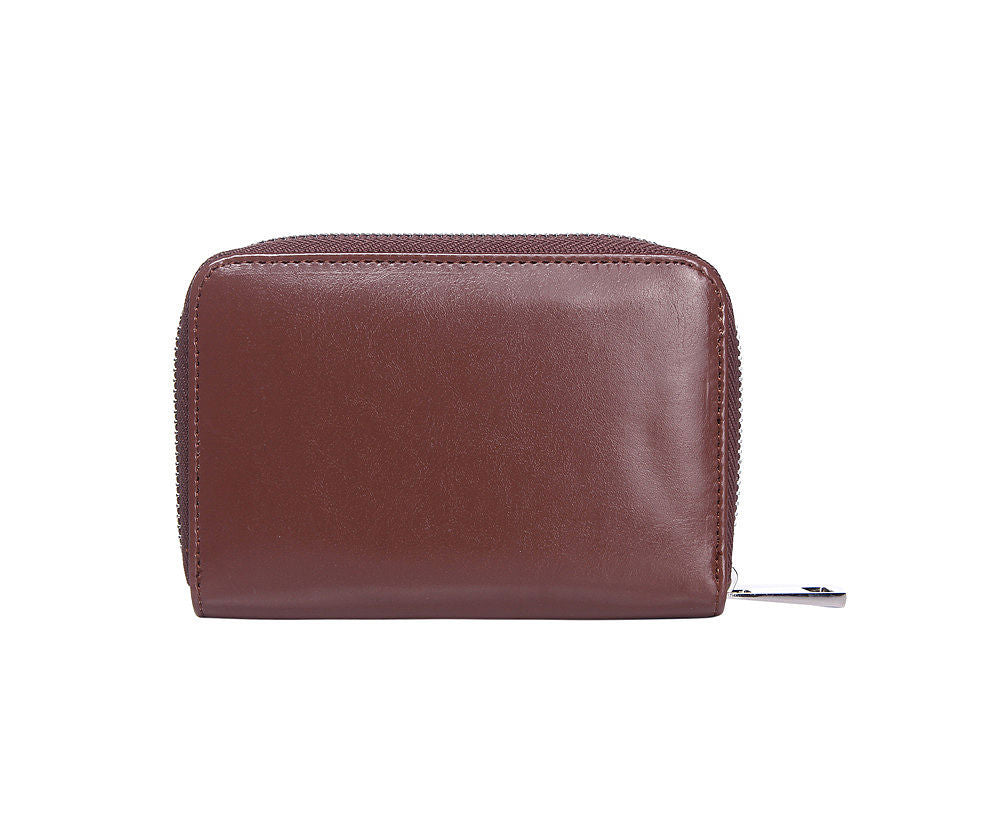 Brown Tree Embossed Small Purse