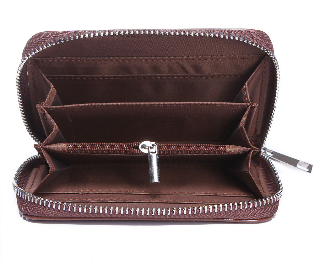 Brown Tree Embossed Small Purse