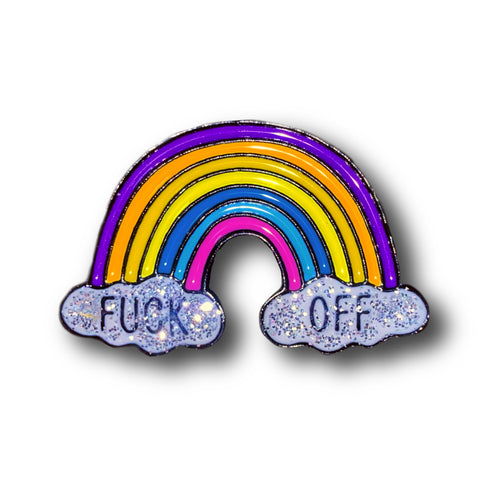 F**k Off Rainbow Enamel Pin Badge
