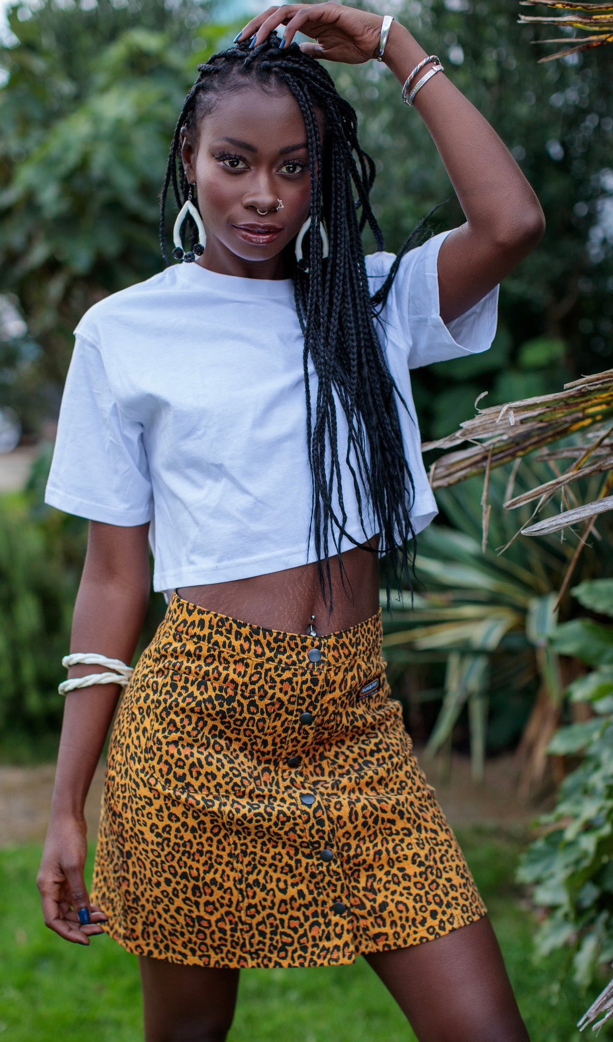 Leopard Corduroy Mini Skirt - Run & Fly (Last Available)