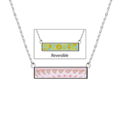 Pink Salt Silver Reversible Bar Necklace - Jilzarah