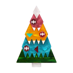 O Christmas Tree Brooch - Erstwilder Modern Holiday