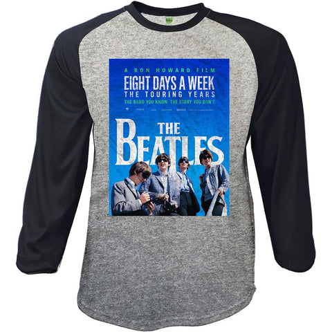 The Beatles 8 Days a Week Movie Poster Raglan T-Shirt
