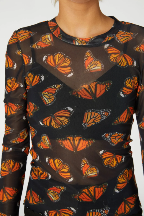 Butterfly Sheer Mesh Top - Dangerfield (Last Available)