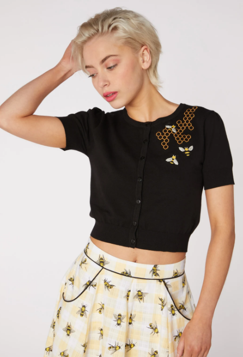 Bee Embroidered Cardigan - Dangerfield