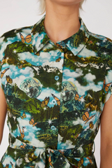 Butterfly Scenic Cotton Shirt Dress - Dangerfield