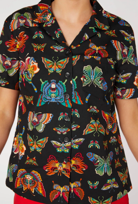 Butterfly Effect Cotton Shirt - Dangerfield
