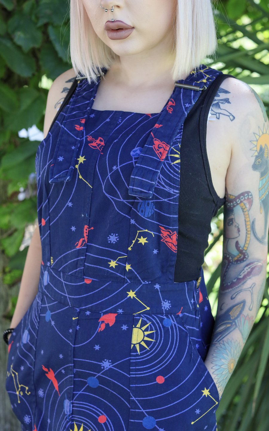 Space Outta This World Twill Pinafore - Run & Fly