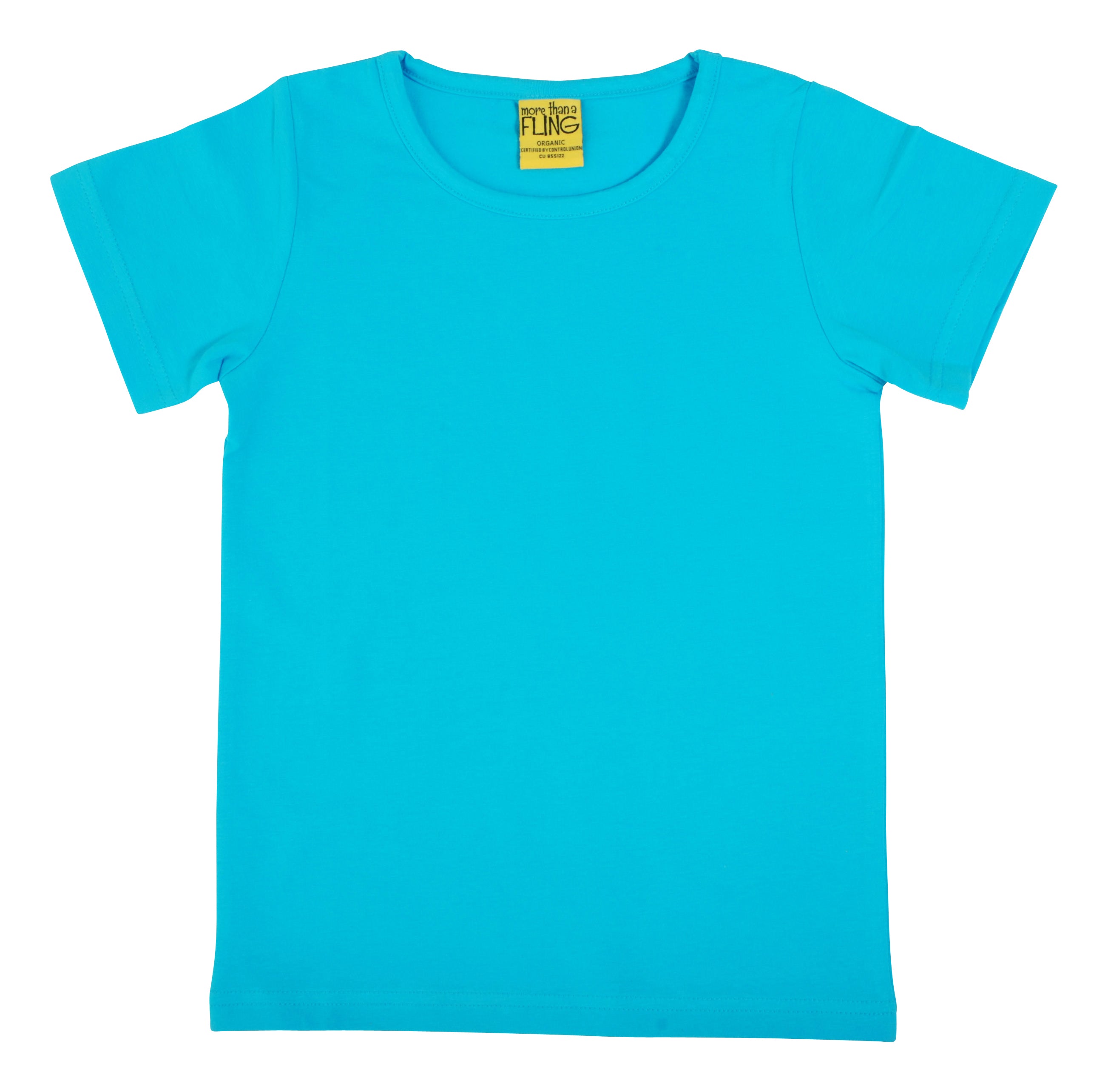Children and Adult's Blue Organic Short Sleeved T-Shirt - Duns Sweden