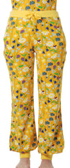 Children's Midsummer Yellow Flowers Organic Baggy Pants - Duns Sweden