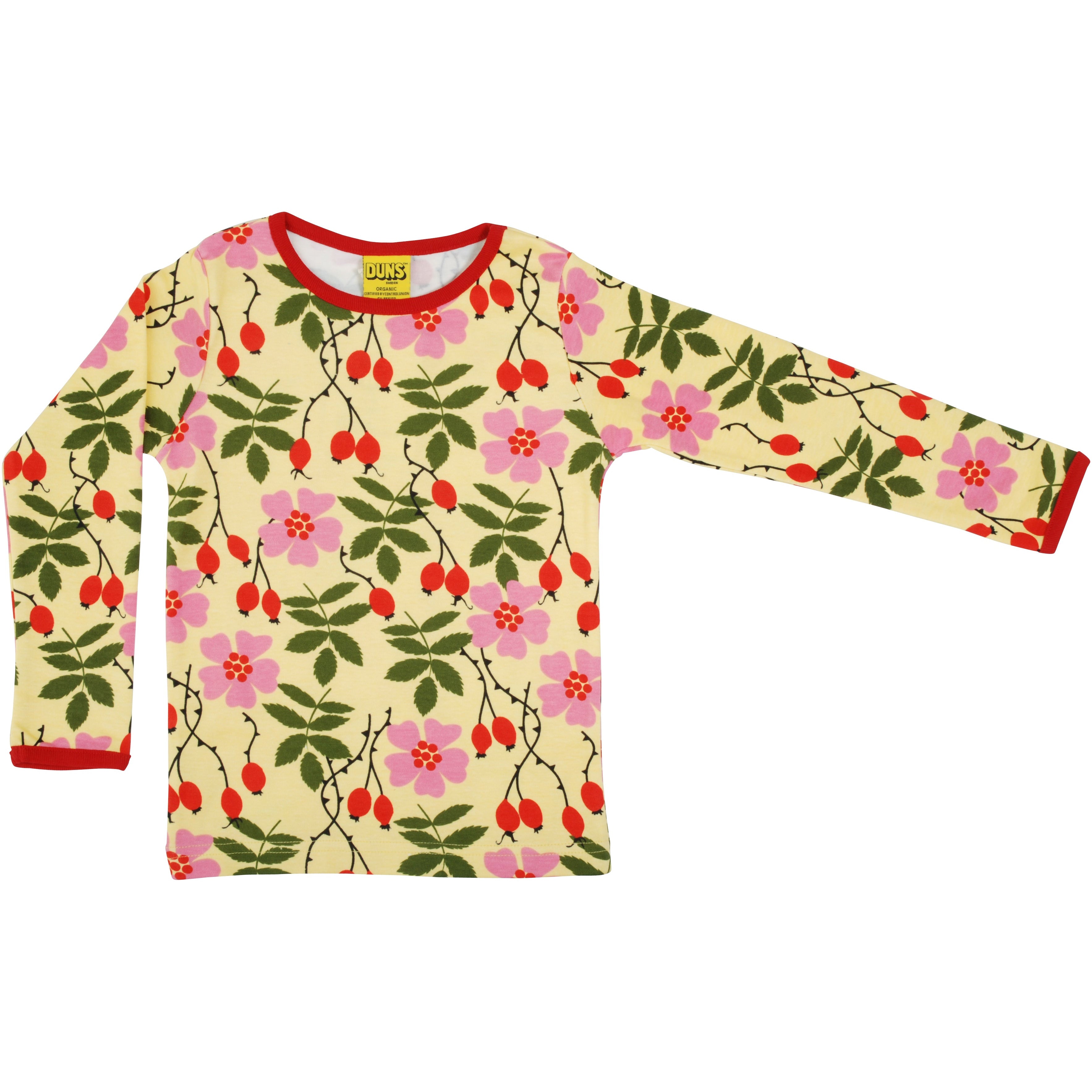 Adult's Rosehip Yellow Organic Long Sleeved T-Shirt - Duns Sweden (Last Available)