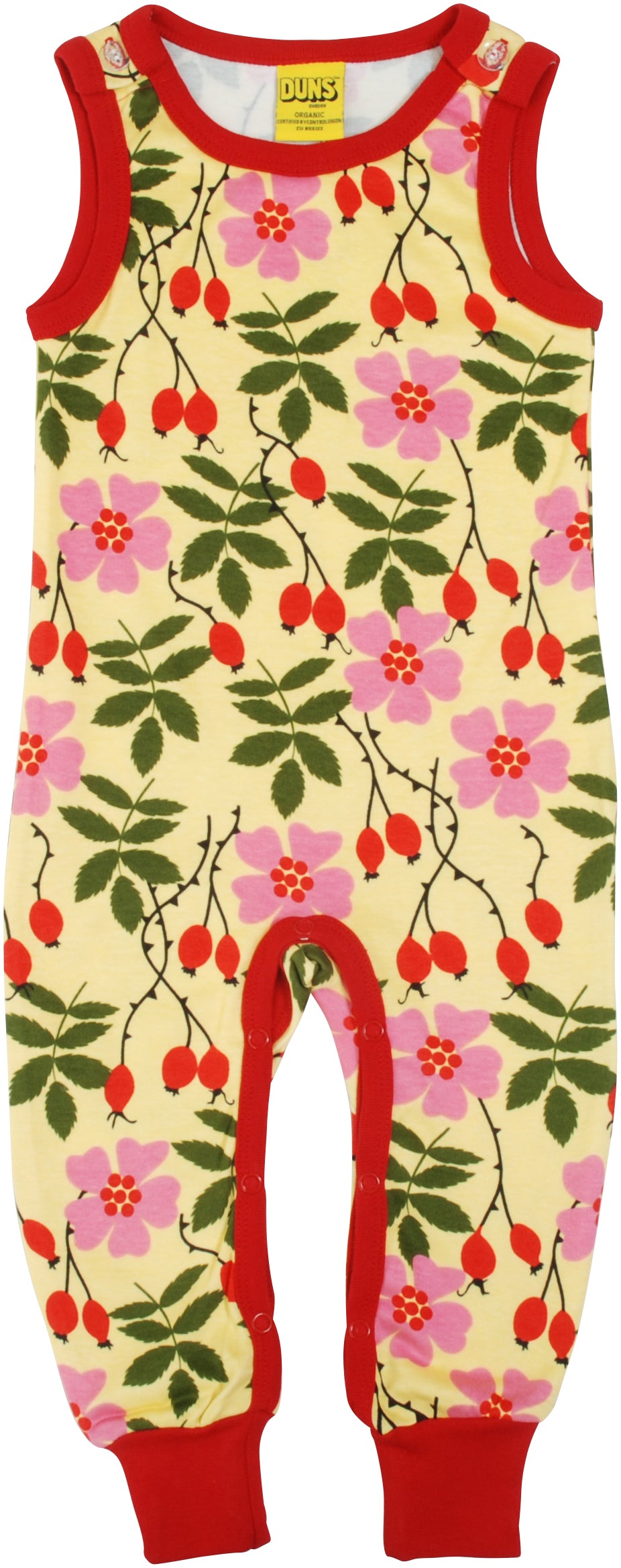 Children's Rosehip Yellow Organic Dungarees - Duns Sweden