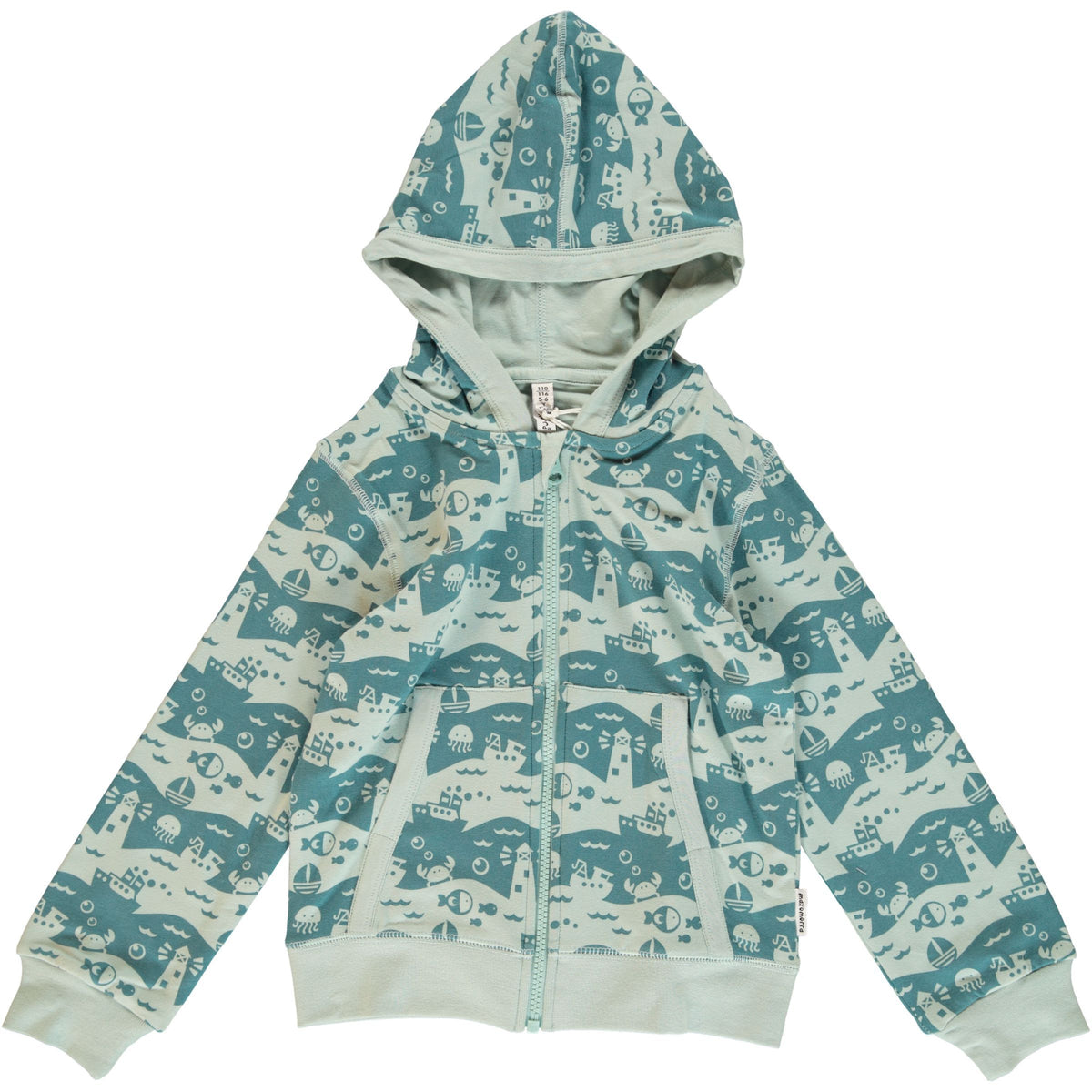 Children's Ocean Landscape Zip Hoodie - Maxomorra